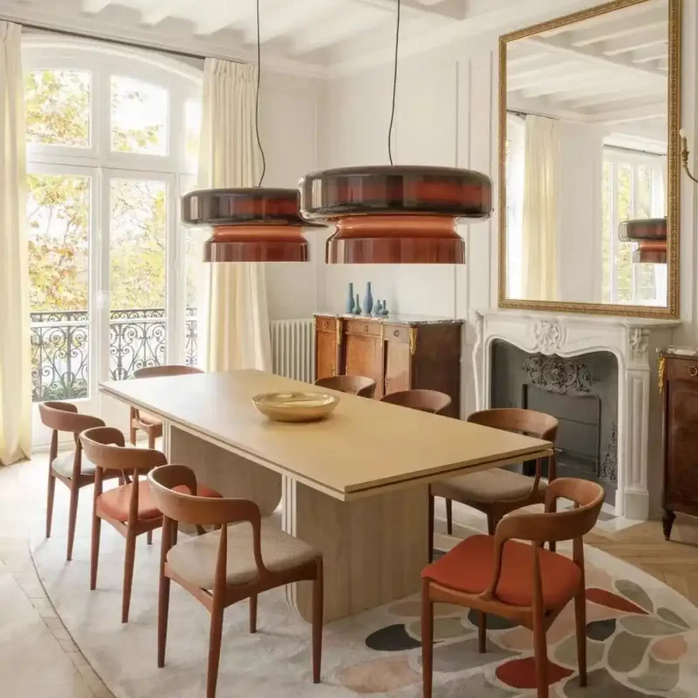 Suspension Luminaire Vintage en Verre - Dova