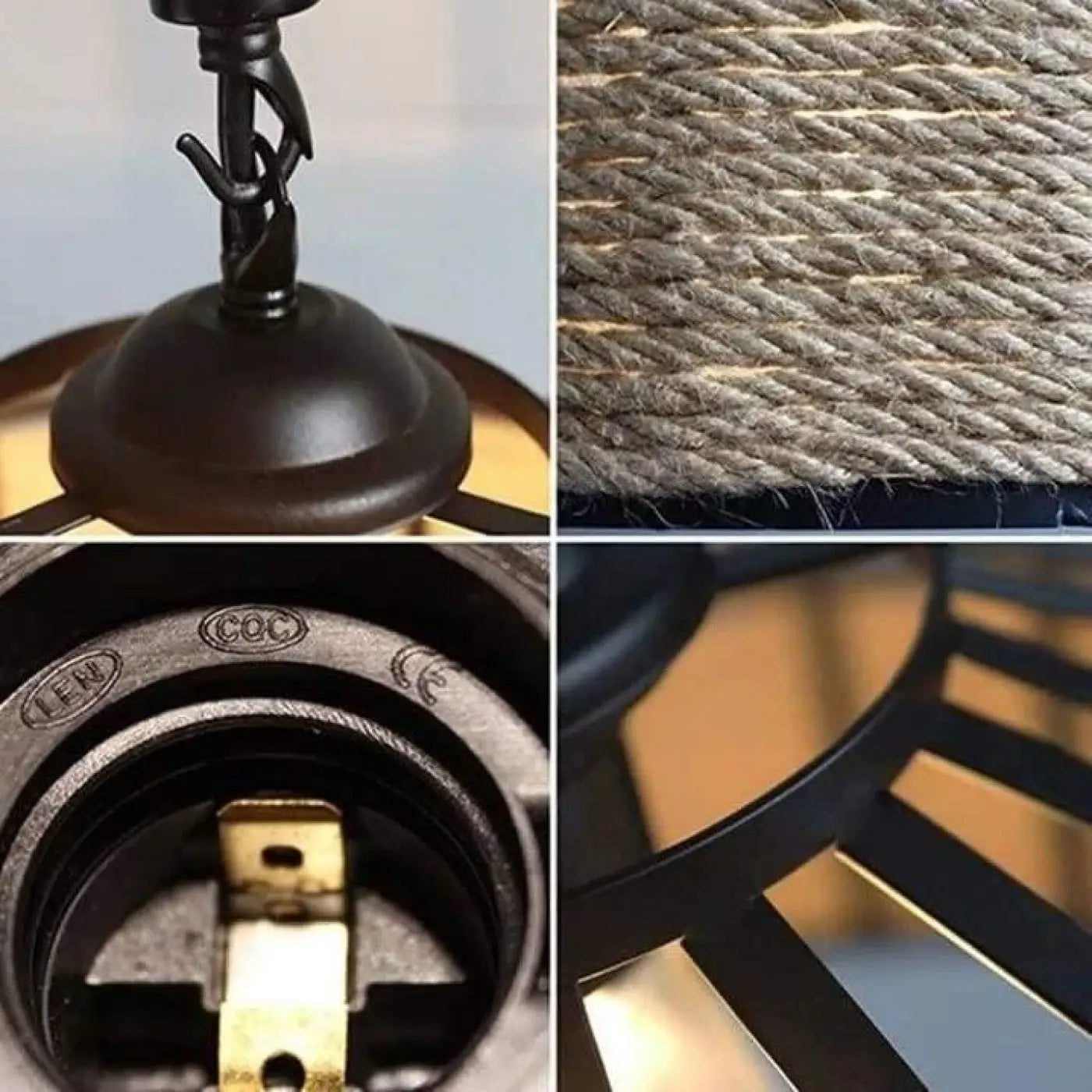 Suspension Luminaire Vintage - Corde