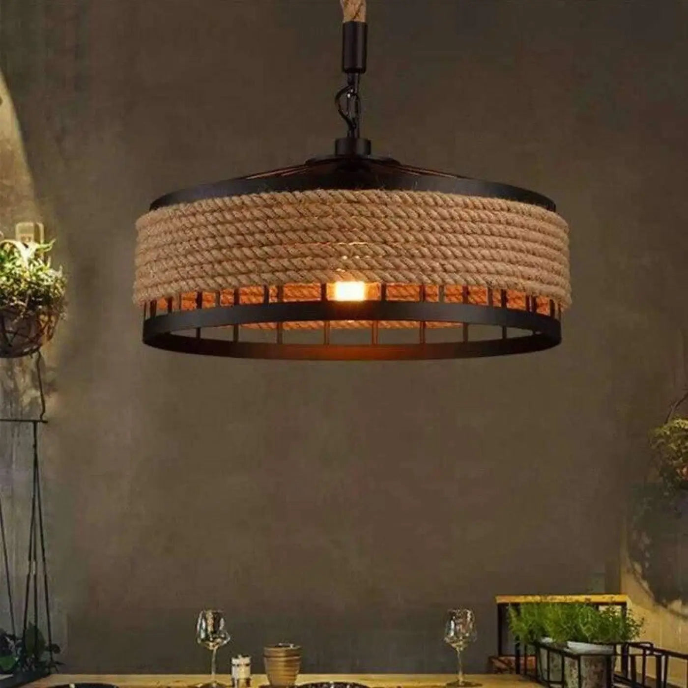 Suspension Luminaire Vintage - Corde