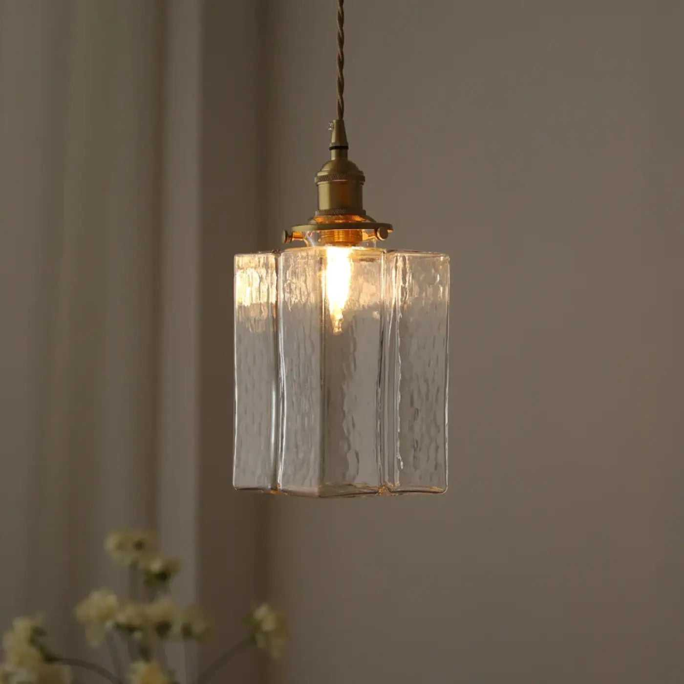 Suspension Luminaire Vintage en Verre - Lavin