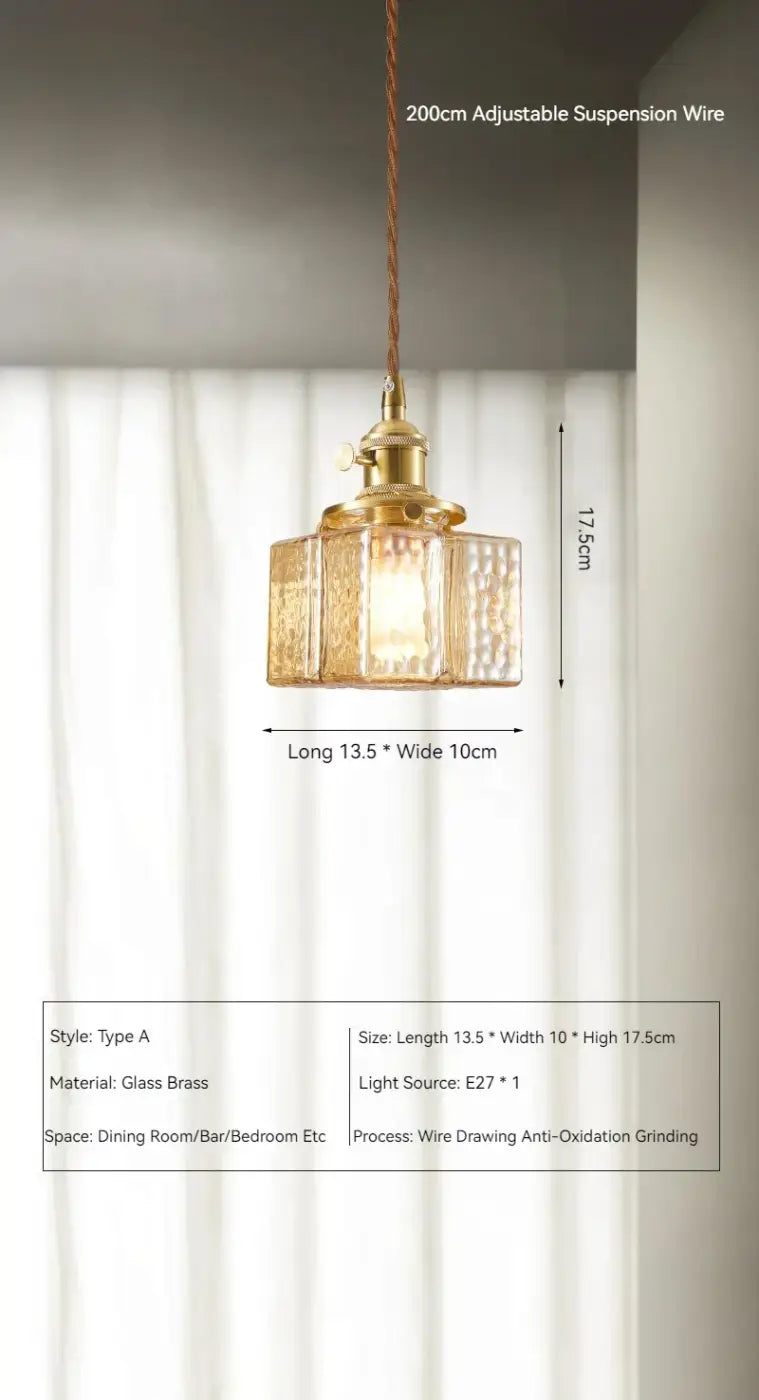 Suspension Luminaire Vintage en Verre - Lavin