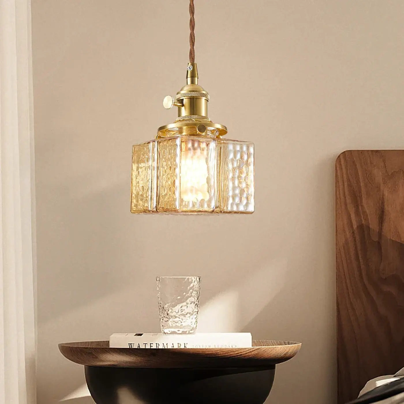 Suspension Luminaire Vintage en Verre - Lavin