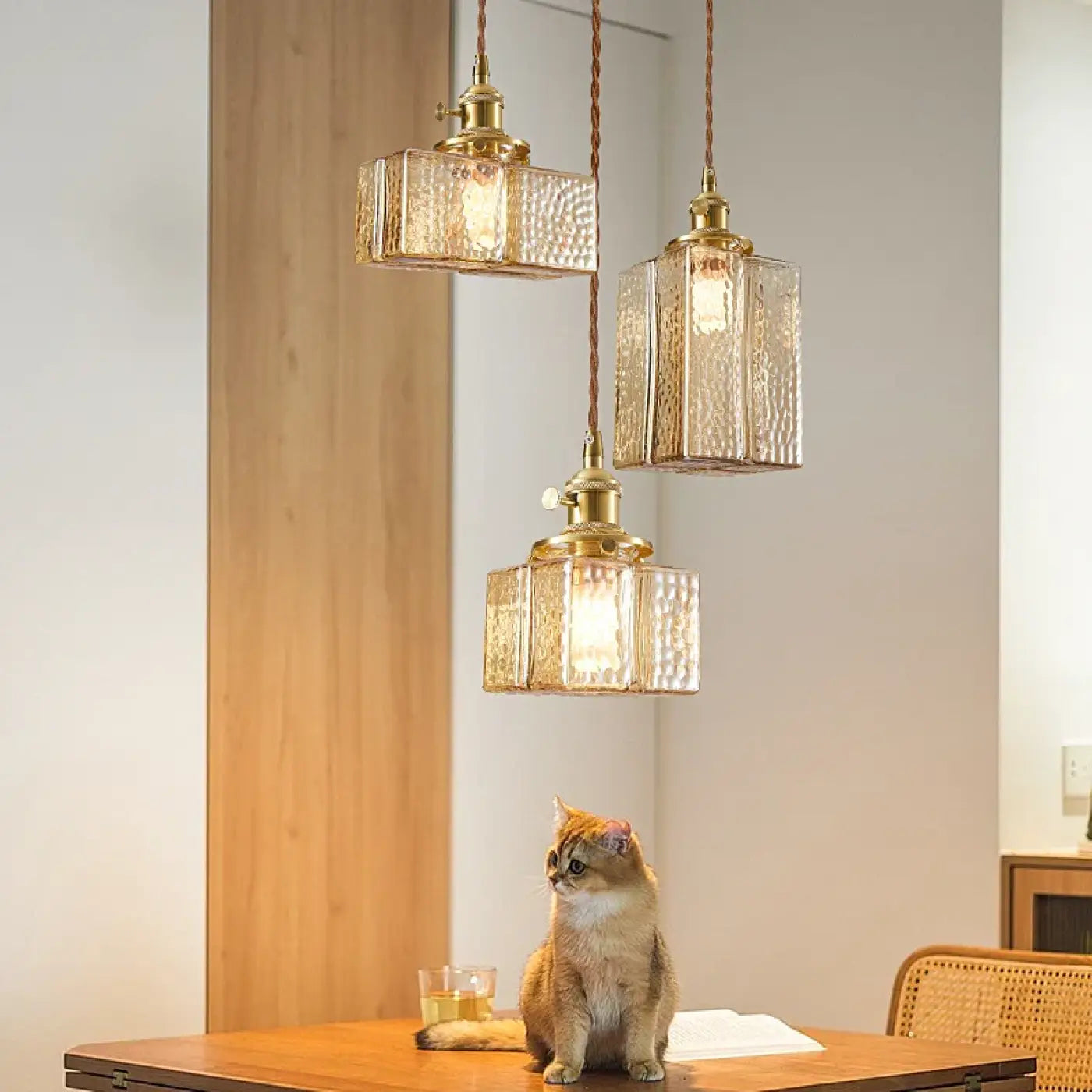 Suspension Luminaire Vintage en Verre - Lavin
