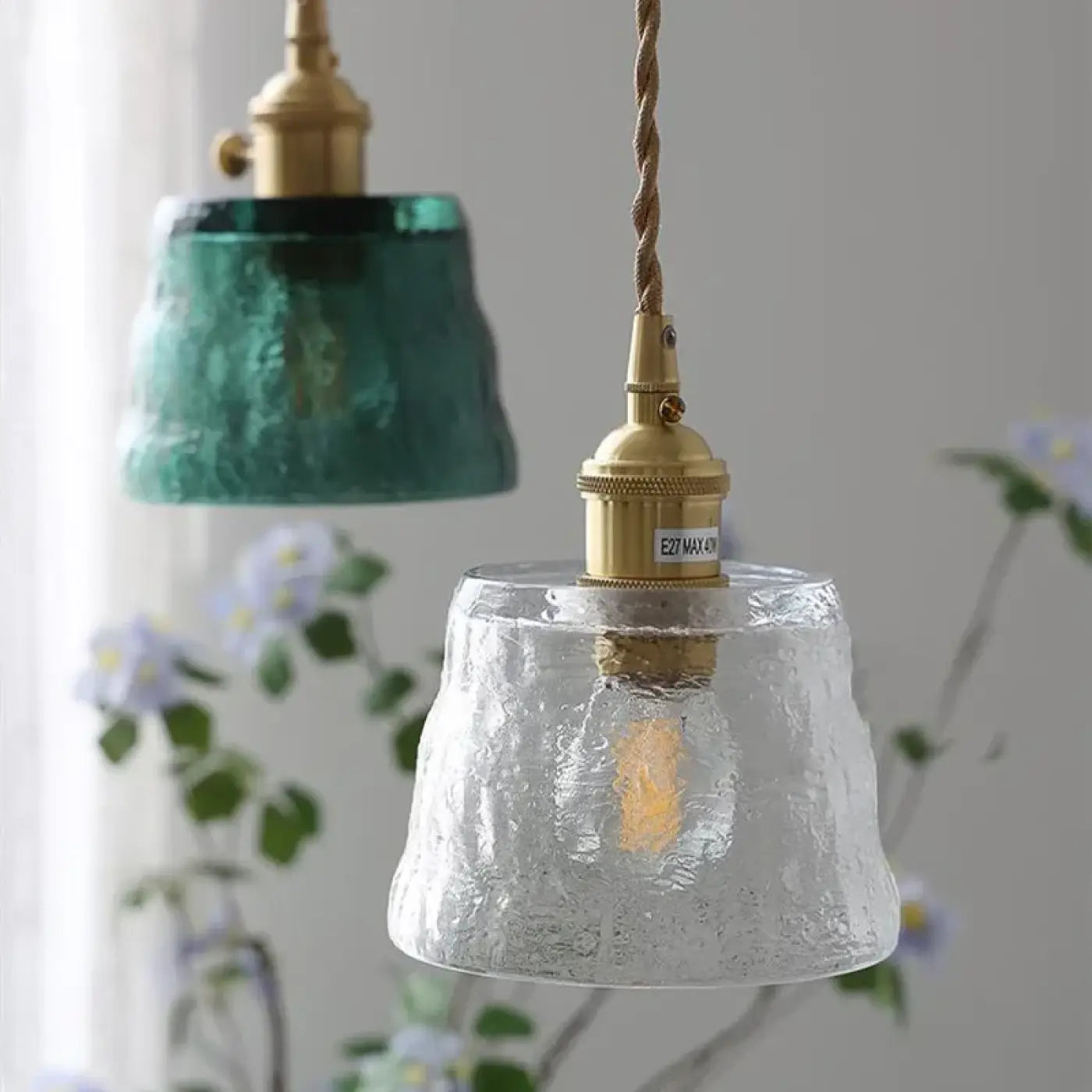 Suspension Luminaire Vintage en Verre - Nais