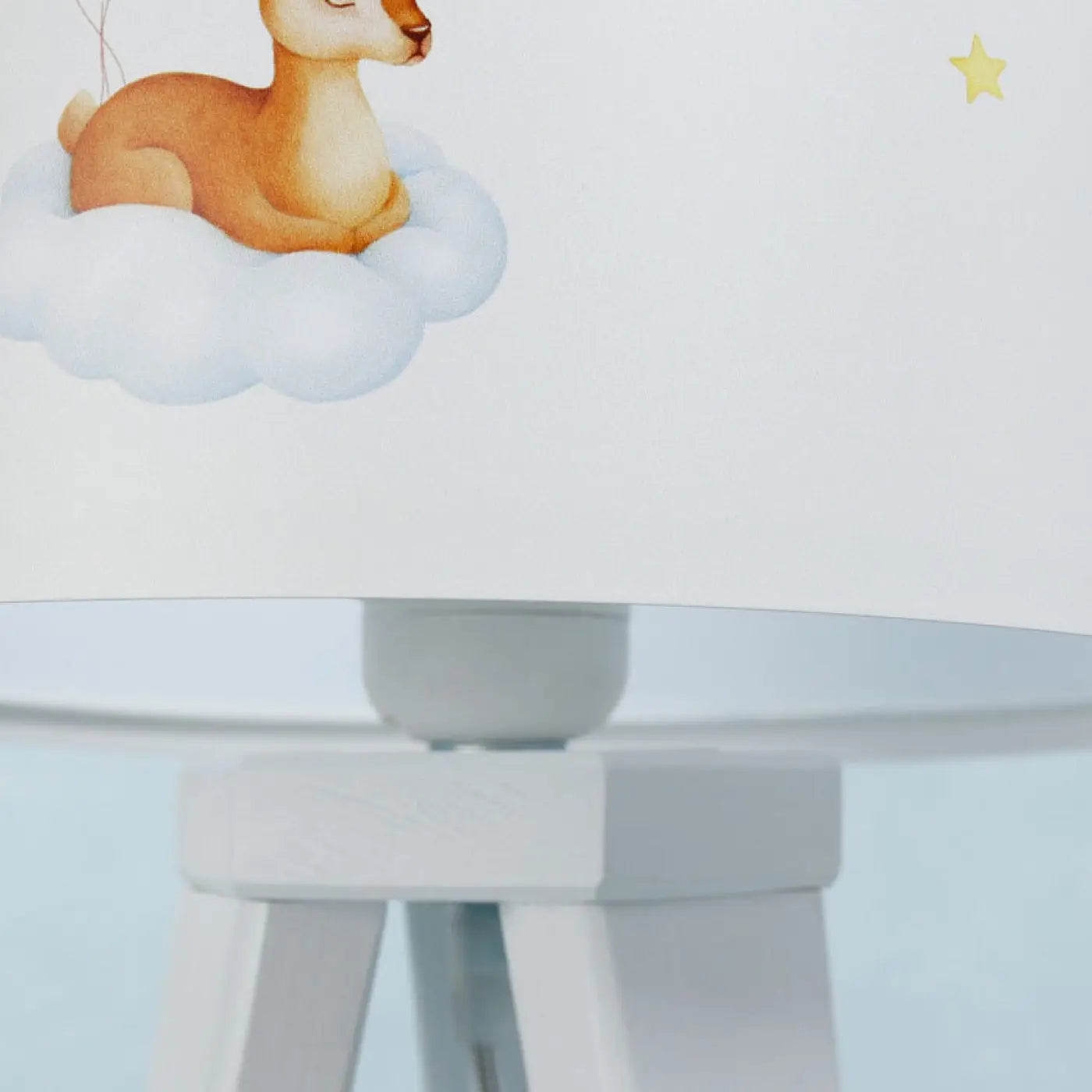 Lampe de table en Bois - Sweet Dreams (Blanc / Bleu / Jaune / Marron Clair)